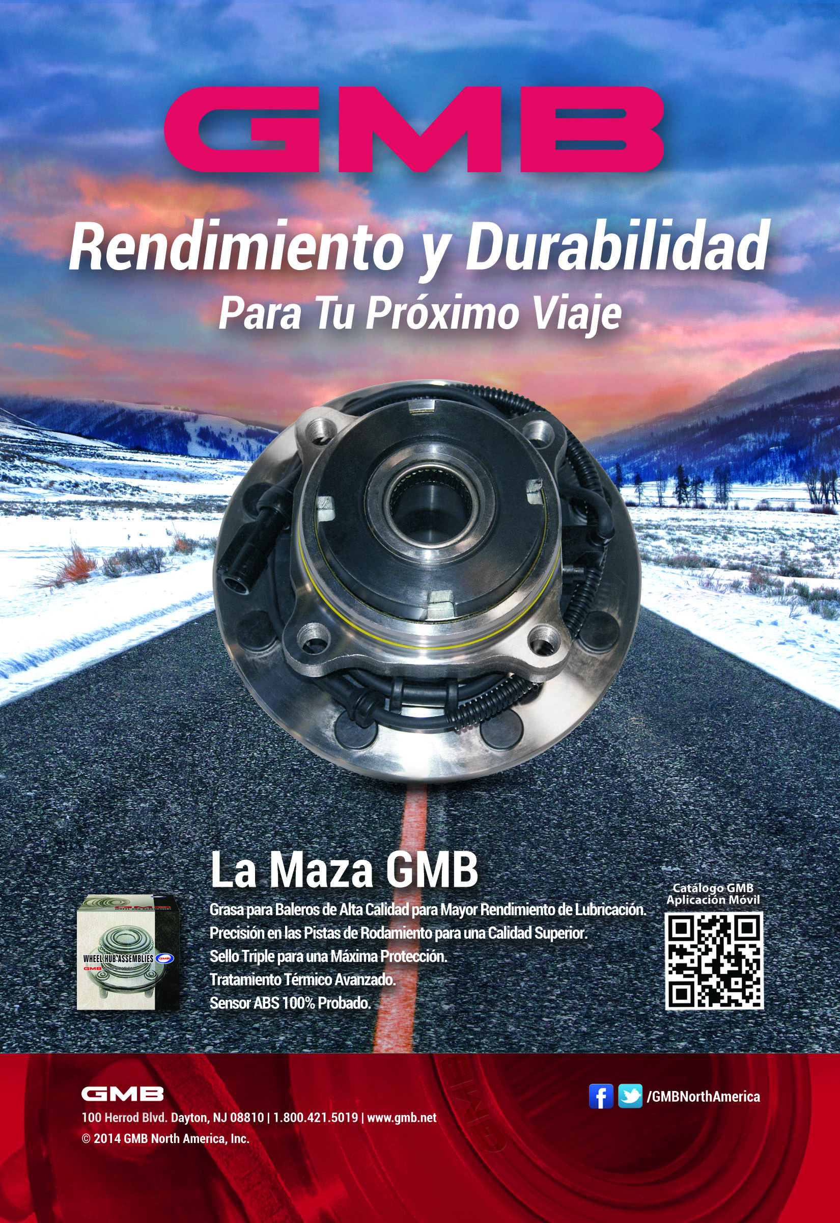GMB Hub Bearings Poster Ad Spanish 2014